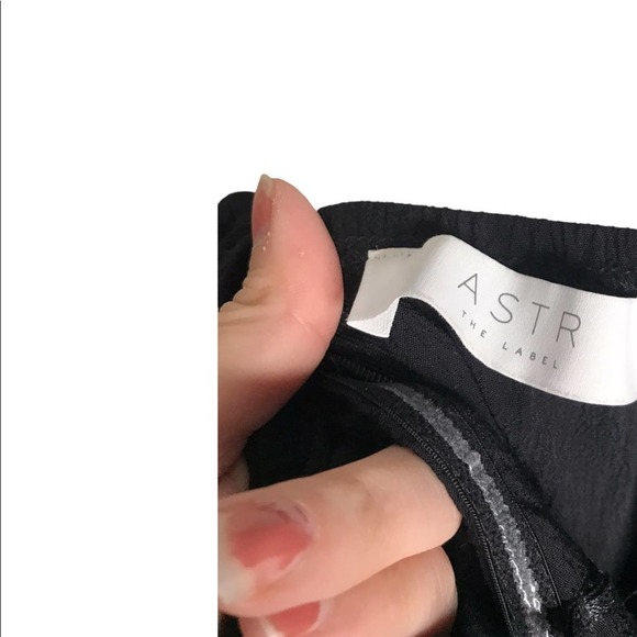 ASTR The Label | Sabina Off Shoulder Mini Dress in Black Button down Ruffle trim - Picture 9 of 11